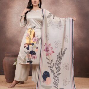 Elegant Digital Print Rayon 3 Piece Set – PC 56
