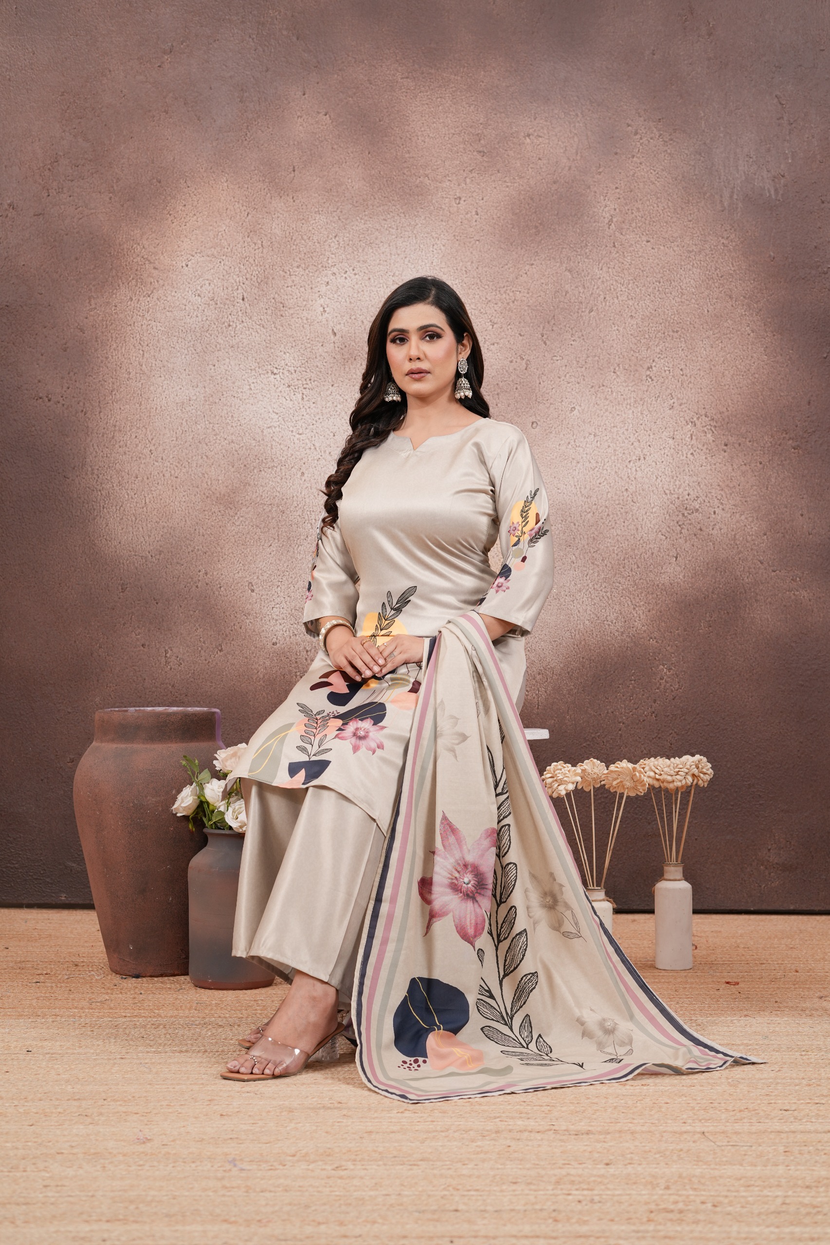 Elegant Digital Print Rayon 3 Piece Set – PC 56 - Image 6