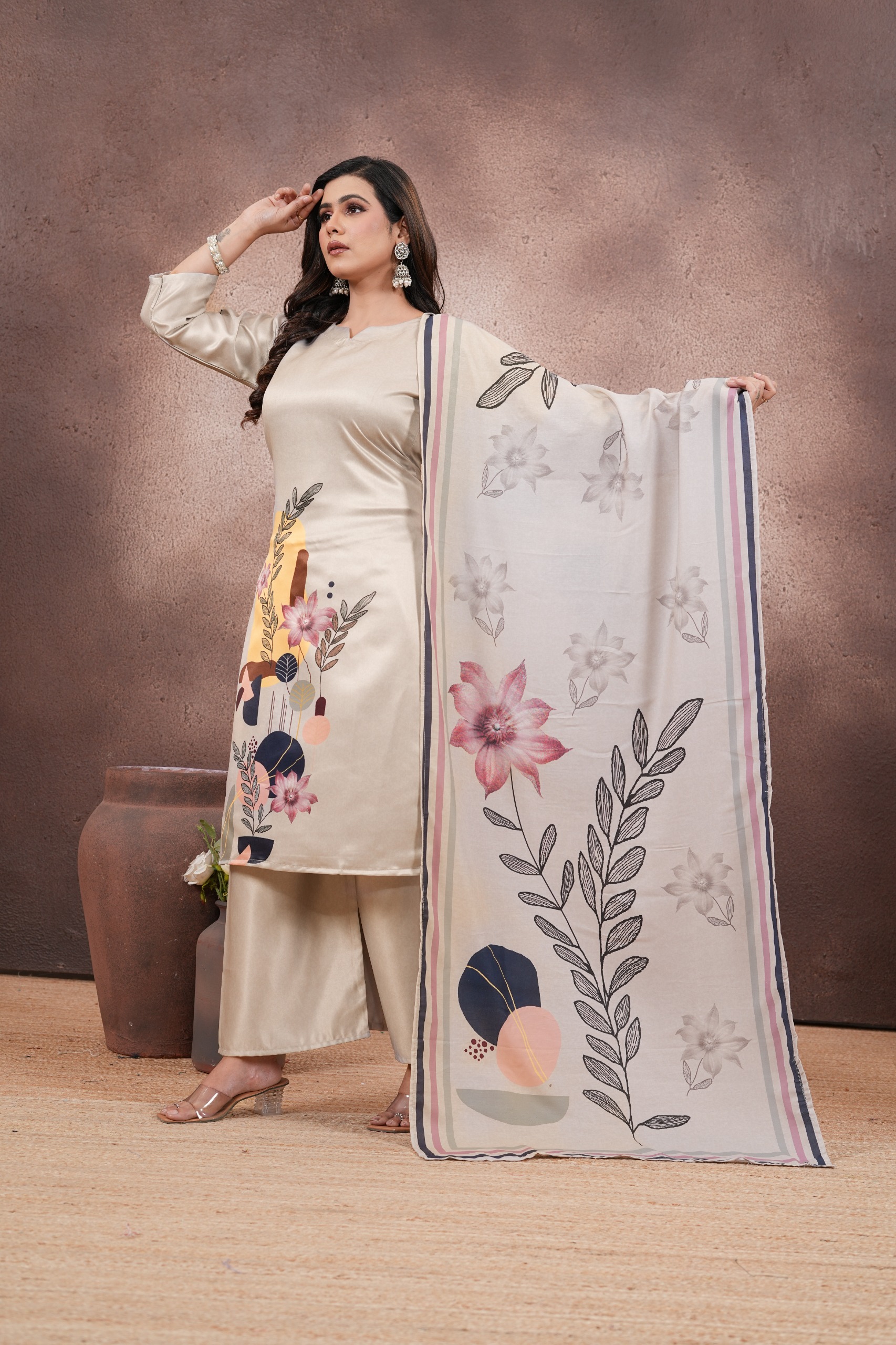 Elegant Digital Print Rayon 3 Piece Set – PC 56 - Image 2